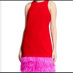 NWT size 4 Trina Turk feather dress